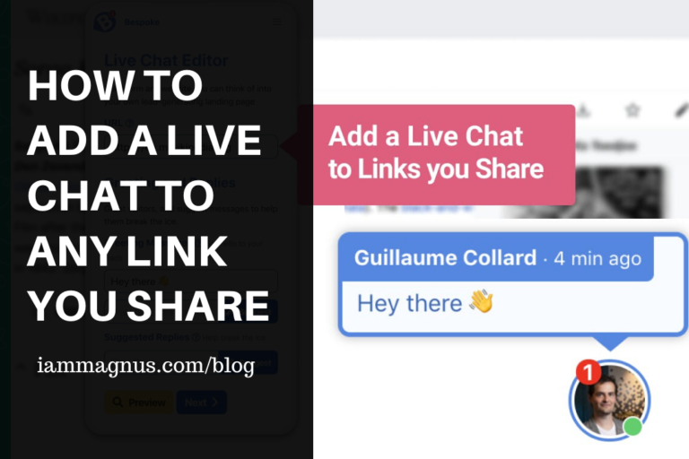 How to Add a Live Chat to Any Link you Share