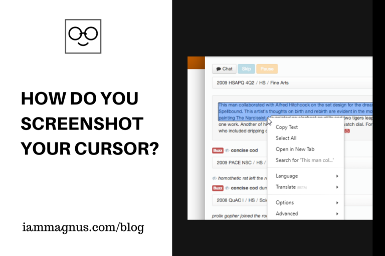 How Do You Screenshot Your Cursor?