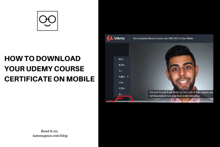 How To Download Your Udemy Course Certificate On Mobile 2
